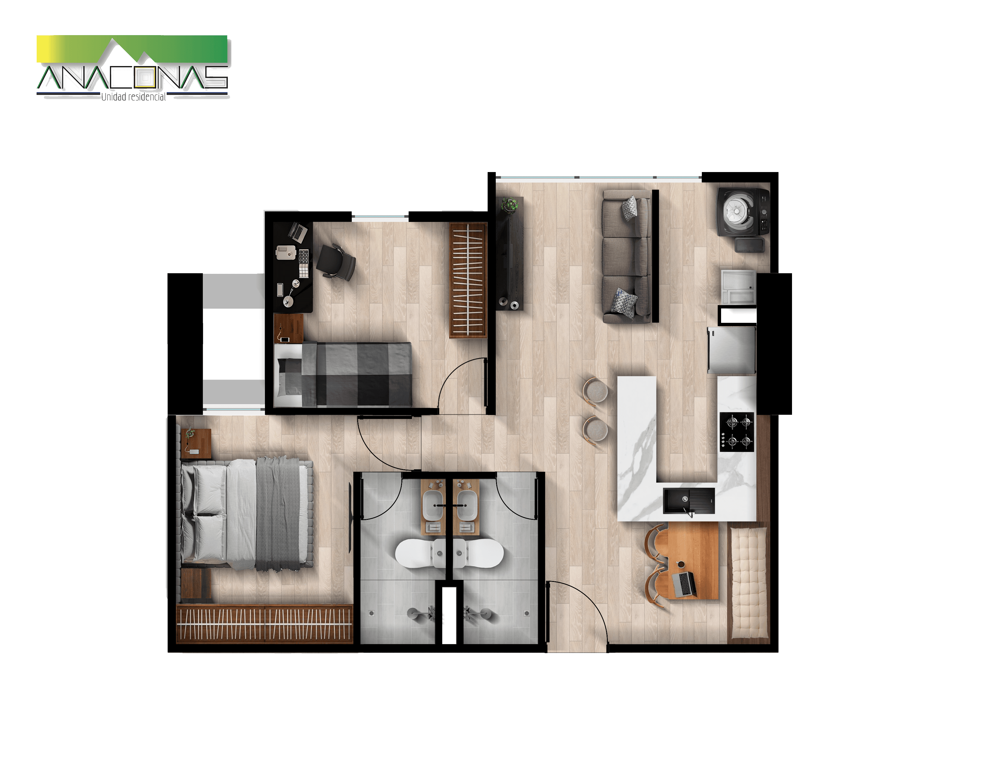 Apartamento Tipo G: 50m2